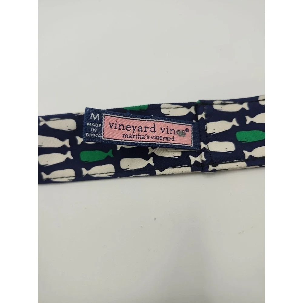 New Vineyard Vines Logo Womens Silk D-Ring Belt 1.5